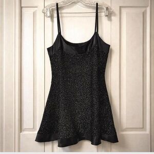 Vintage Victoria’s Secret Gold Label Black Metallic Mini Dress Y2K Size M
